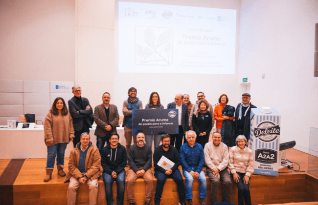 Auditorio Neira Vilas da Cidade da Cultura de Santiago de Compostela tivo lugar o pasado 13 de decembro o acto de entrega do Premio Arume de Poesía para a Infancia.